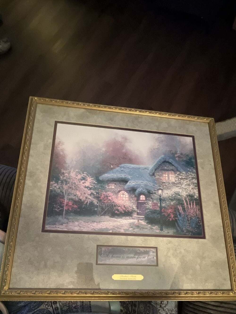 Thomas Kinkade Heather's Hutch Framed Matted Accent Print with COA